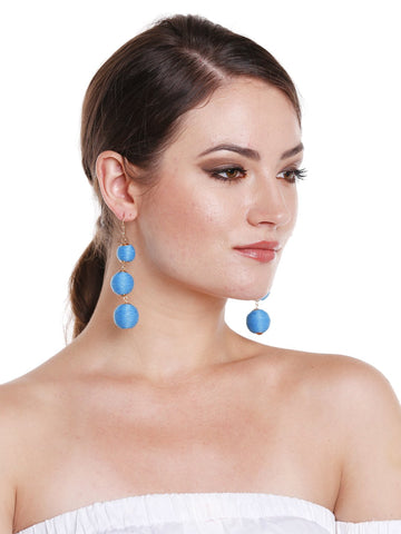 Crispin Blue Ball Earrings