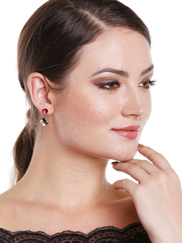Brincos Rainbow Square Earrings