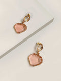 Hold Tight Peach Drop Earrings