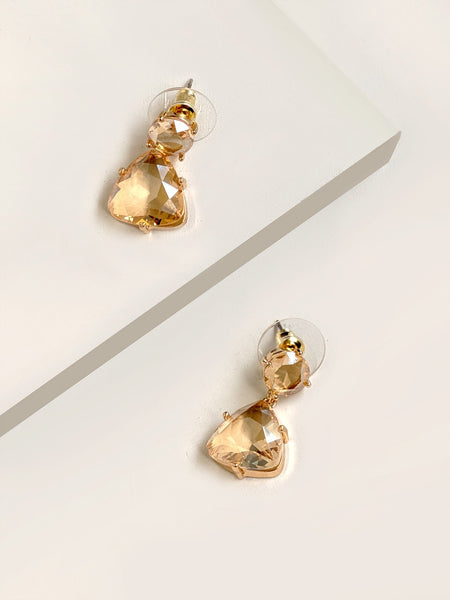 Clear Double Drop Earrings