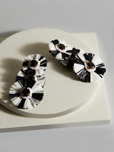 Sunflare Black Drop Earrings