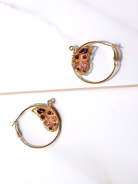 Vionnet Butterfly Crystal earrings