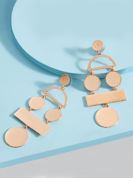 Emily Grained Earrings (Rose Gold)