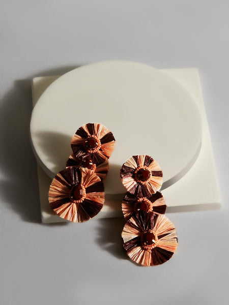 Sunflare Red Drop Earrings