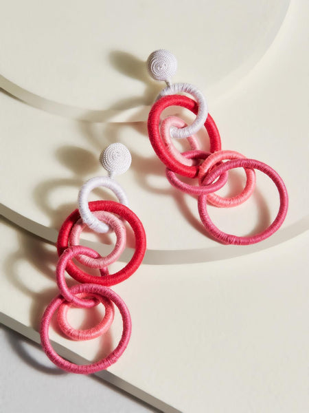 Mietta Multi Hooped Drop Earrings