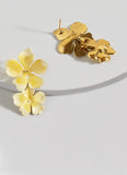 Beack Floral Earrings (Yellow)