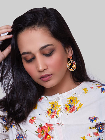 Ambre Crystal Hoop earrings