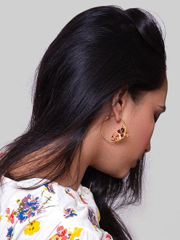 Vionnet Butterfly Crystal Earrings (Silver)