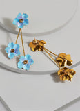 Coloured Balanced Drop Earrings