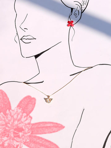 18k gold plated wings of love