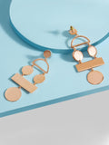 Emily Grained Earrings (Rose Gold)