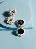 Rosalie Blooming Drop Earrings (White)