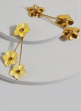 Coloured Balanced Drop Earrings (Yellow)