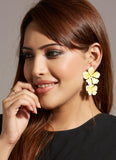 Beack Floral Earrings (Yellow)