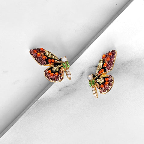 Flutter Wings Earrings (red)