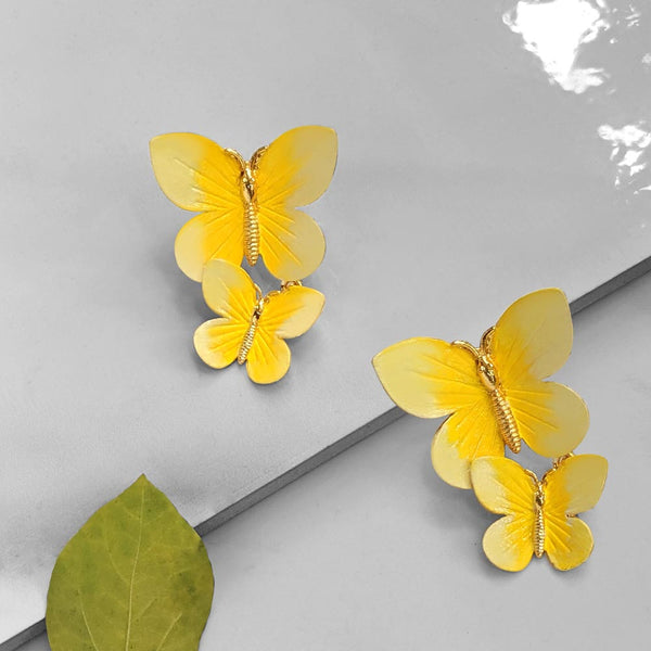 Winged Beauty Earrings (yellow)