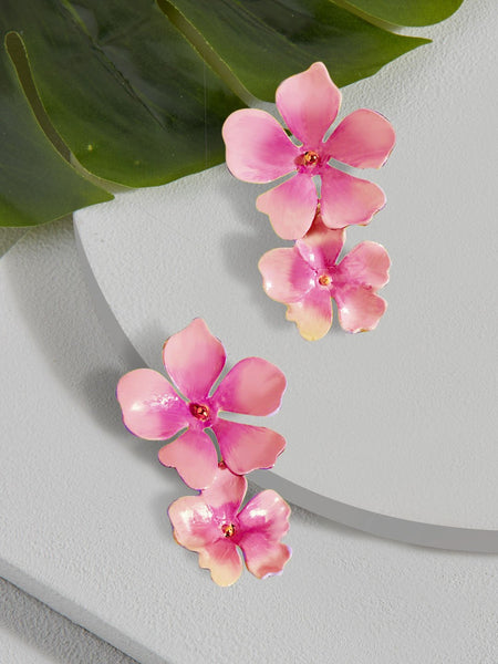 Beack floral earrings (Bubblegum)
