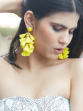 Daisy Yellow Tassel Earrings