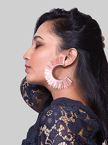 Diana Half Moon Earrings (Blue)
