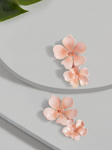 Beack floral earrings (Blush)