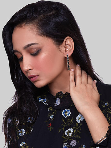 Farcia Black Hoop Earrings