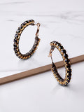 Farcia Black Hoop Earrings