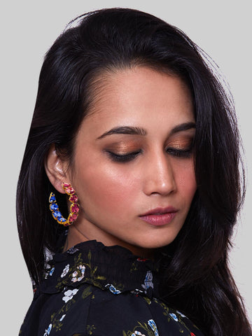 Fior Inside-out Crystal Hoop Earrings