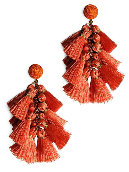 Floria Tassel Earring(Orange)