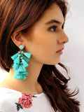 Floria Tassel Earring(Green)