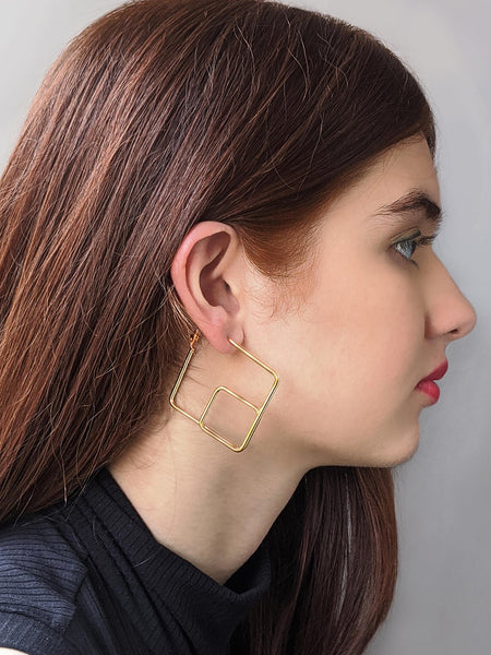 Gisele Gold Hoops