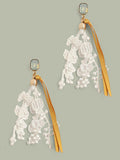 Daisy  Mint Tassel Earrings