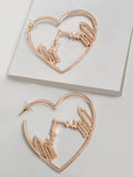 Royal Taj Mahal Heart Hoop Earring