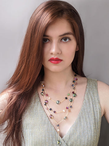 Layered Swarovski Crystal Necklace