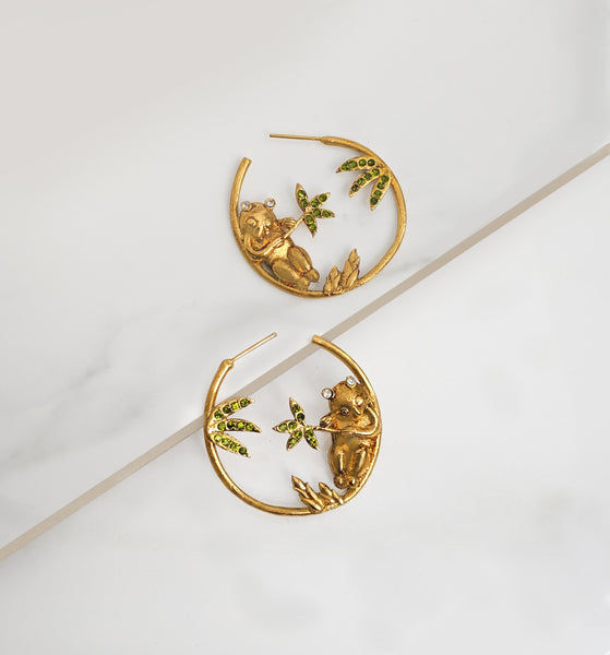 Extravagant Panda Earrings
