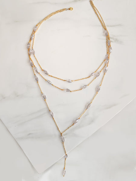 Lamina Clear Necklace
