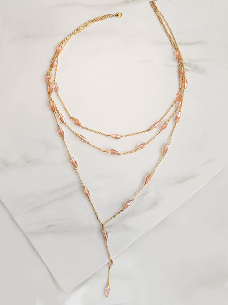 Lamina Pink Necklace