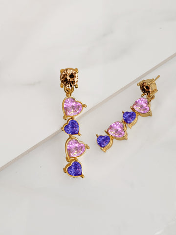 Romantic Heart  Layered Earring