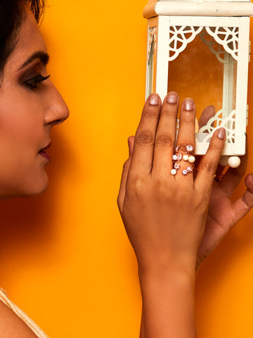 Pearl Cyrstal Ring