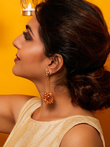 Azalea Crystal Earrings (Gold)
