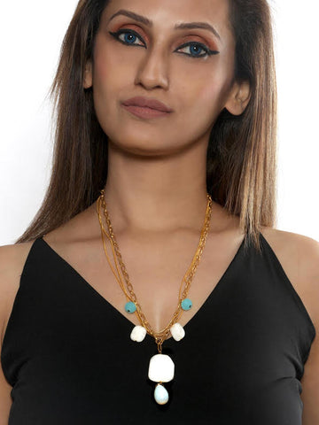 Katherin hand charmed layered necklace