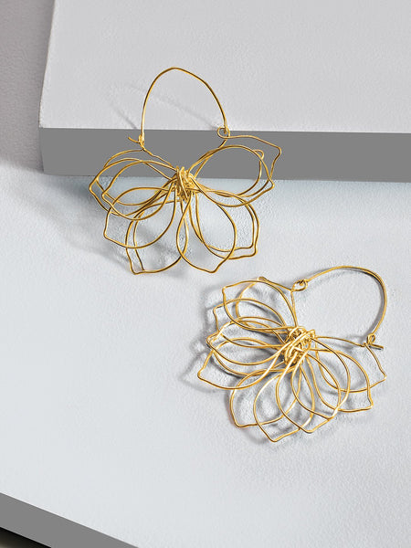 Floral pop-up earrings