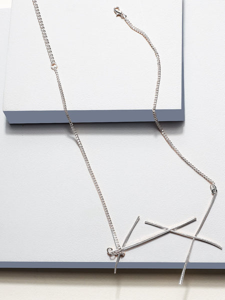 Estella collared necklace (silver)