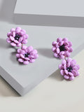 Rosalie blooming drop earrings (Mauve)