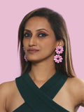 Rosalie blooming drop earrings (Mauve)