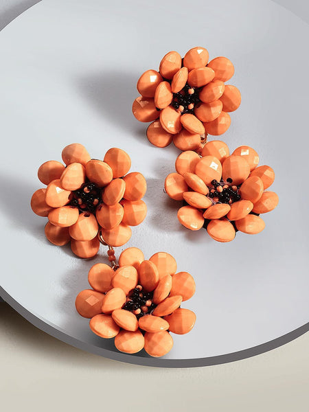 Rosalie blooming drop earrings (Peach)