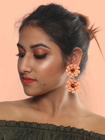 Rosalie blooming drop earrings (Peach)