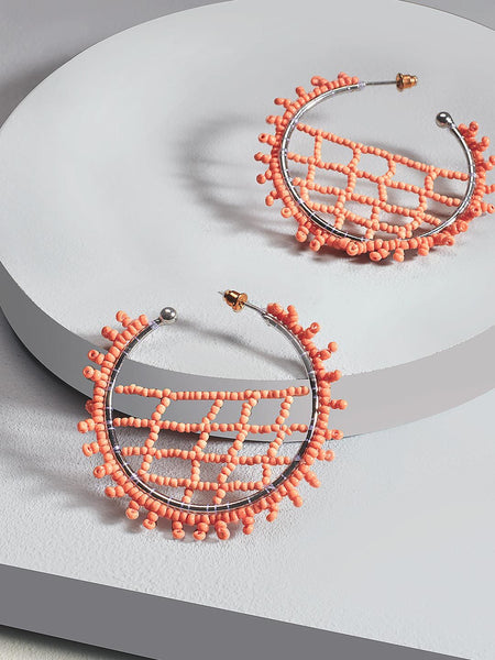 Riley hoop earrings  (Peach)