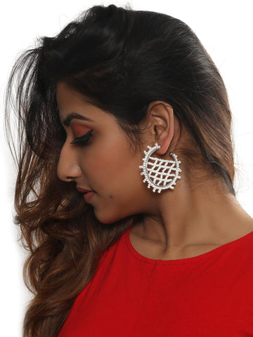Riley hoop earrings  (White)