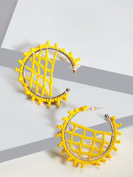 Riley hoop earrings  (Yellow)