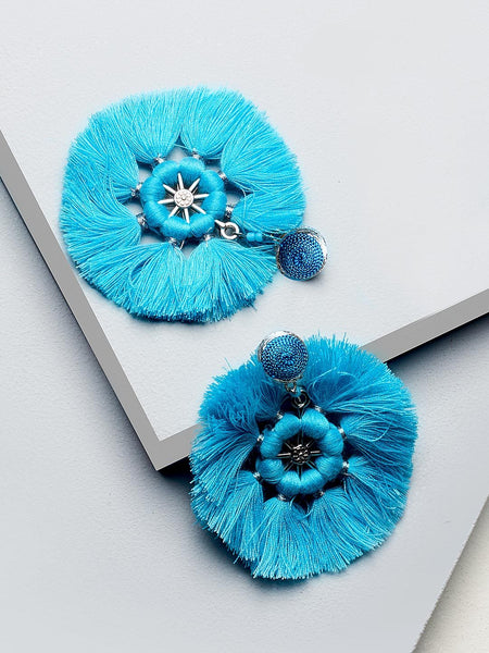 Barbara drop earings (Blue)